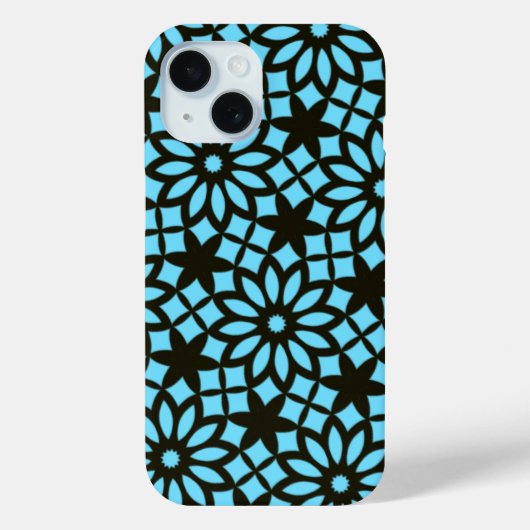 モダンマリンブルーブラック柄 Case-Mate iPhoneケース (裏面)