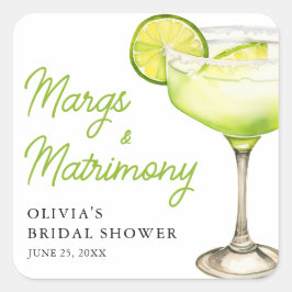 モダンマルグス＆マトモニーカクテル ブライダルシャワー スクエアシール
