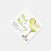 モダンマルグス＆マトリモニーコクテイル ブライダルシャワー スタンダードカクテルナプキン (角)