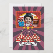 モダンマンガカラフルーサーカスフラットサンキューカード サンキューカード (裏面)