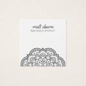 モダンマンダラスタッドイヤリングジュエリー ディスプレイカード (正面)