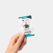 モダンマーケティングポートレートIDカード（緑と海軍） バッジ (手持ち)