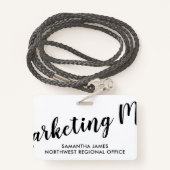 モダンマーケティングマネージャIDバッジ バッジ (裏面ランヤード)