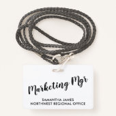 モダンマーケティングマネージャIDバッジ バッジ (正面ランヤード)