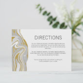 モダンマーブルとゴールドの結婚式案内カード 招待状 (スタンド正面)