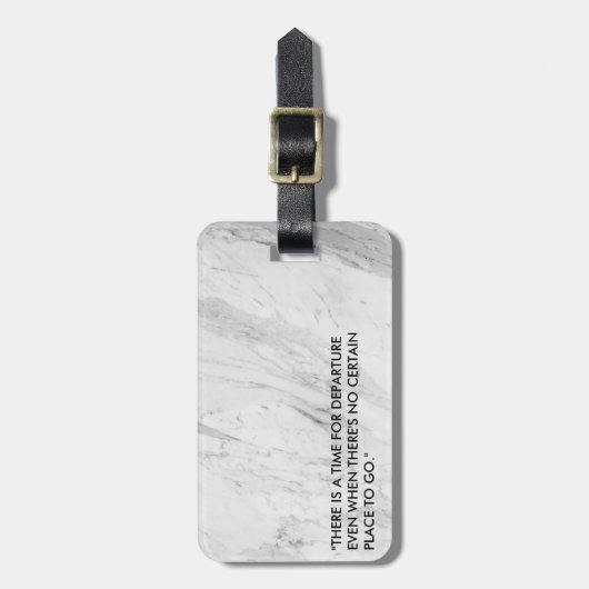 モダンマーブルアドベンチャートラベル引用文 ラゲッジタグ (正面縦)