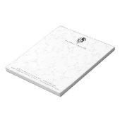 モダンマーブルヘアサロン事業ロゴ ノートパッド (回転)