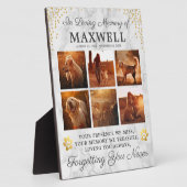 モダンマーブルメモリアルドッグ フォトプラーク (側面)