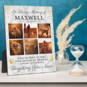 モダンマーブルメモリアルドッグ フォトプラーク (側面)