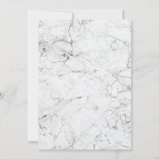 モダンマーブル結婚式のSave the Date セーブザデート (裏面)