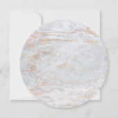 モダンマーブル ダスティーブルー カッパーサークル ウェディング 招待状 (裏面)