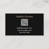 モダンミカンスペインのブラックシック・ビジネス・カード 名刺 (裏面)