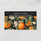 モダンミカンスペインのブラックシック・ビジネス・カード 名刺 (正面)