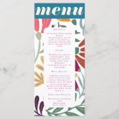 モダンミッカラフルス抽象芸術フローラ結婚の メニュー (正面)