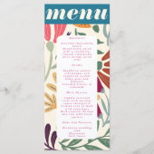 モダンミッカラフルス抽象芸術フローラ結婚の メニュー (正面)