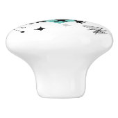 モダンミッドセンチュリーレトロネコかわいいパターン セラミックノブ (側面)