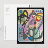 「モダンミッドセンチュリー・スパイダ絵画ー・ソング」の ポストカード (正面/裏面)