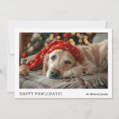 モダンミニマおもしろいリストHappy Pawlidays Chrimas シーズンカード (正面)