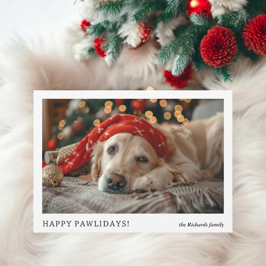 モダンミニマおもしろいリストHappy Pawlidays Chrimas シーズンカード
