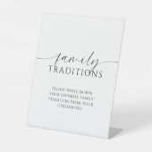 モダンミニマお気に入りのリスト家族の伝統ゲーム 台座サイン (正面)