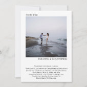 モダンミニマアートル写真シンプル結婚の 招待状 (正面)