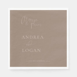 モダンミニマエレガントクラシック結婚リスト スタンダードランチョンナプキン