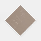 モダンミニマエレガントクラシック結婚リスト スタンダードランチョンナプキン (角)