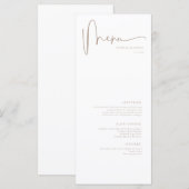 モダンミニマエレガントクラシック結婚リスト メニュー (正面/裏面)