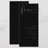モダンミニマエレガントクラシック結婚リスト メニュー (正面/裏面)