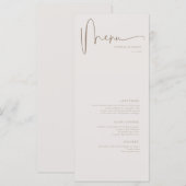 モダンミニマエレガントクラシック結婚リスト メニュー (正面/裏面)