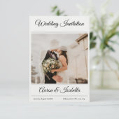 モダンミニマエレガントシンプルスの写真結婚の 招待状 (スタンド正面)