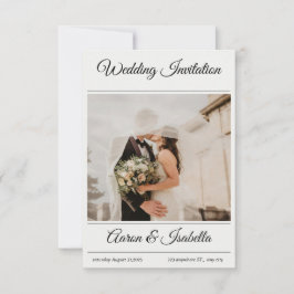 モダンミニマエレガントシンプルスの写真結婚の 招待状