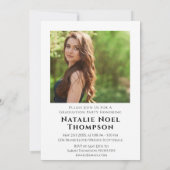 モダンミニマエレガントシンプルリズム卒業党 招待状 (裏面)