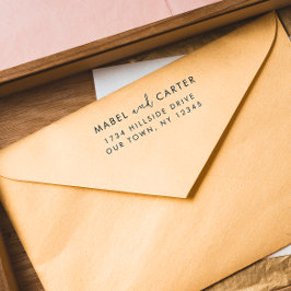 モダンミニマエレガントシンプル結婚リスト夫婦 セルフインキングスタンプ