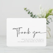 モダンミニマエレガントシンプル結婚リスト サンキューカード (スタンド正面)
