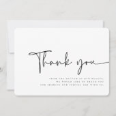 モダンミニマエレガントシンプル結婚リスト サンキューカード (正面)