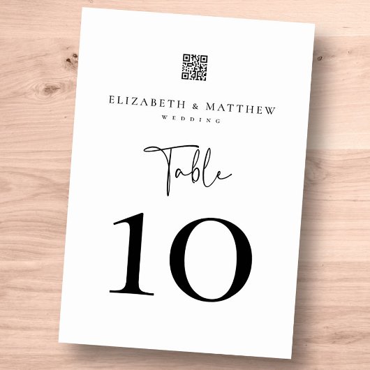 モダンミニマエレガントシンプル結婚リスト テーブルナンバー