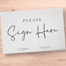 モダンミニマエレガントシンプル結婚リスト ポスター