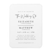 モダンミニマエレガントシンプル結婚リスト マグネット (縦)