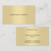 モダンミニマエレガントフェイク金ゴールドテンプレート 名刺 (正面/裏面)