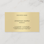 モダンミニマエレガントフェイク金ゴールドテンプレート 名刺 (裏面)