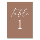 モダンミニマエレガントリストのモカ結婚ムース テーブルナンバー (正面)