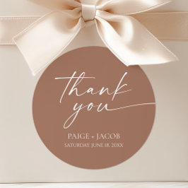 モダンミニマエレガントリストのモカ結婚ムース ラウンドシール