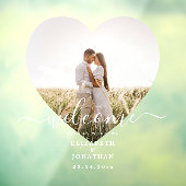 モダンミニマエレガントリスト写真結婚の歓迎 ウィンドウサイン (シート3)