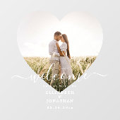 モダンミニマエレガントリスト写真結婚の歓迎 ウィンドウサイン (シート)