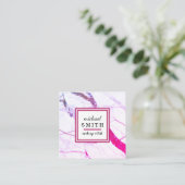 モダンミニマエレガントリスト大理石メイクアップアーティスト スクエア名刺 (スタンド正面)