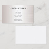 モダンミニマエレガントリスト平銀フェイクラグジュアリー 名刺 (正面/裏面)