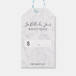 モダンミニマエレガントリスト白大理石小売商つる品 ギフトタグ