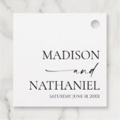 モダンミニマエレガントリスト白結婚黒 フェイバータグ (裏面)