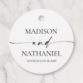 モダンミニマエレガントリスト白結婚黒 フェイバータグ (裏面)